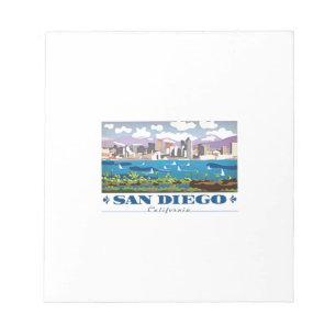 San Diego Skyline Notepad