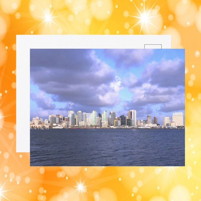 San Diego Skyline Photograph Postcard (A postcard featuring the city of San Diego, California)