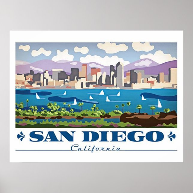 San Diego Skyline  Poster (Front)