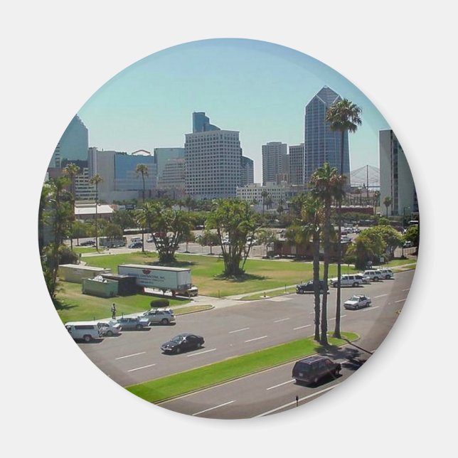 San Diego Skyline Seen From The Maritime Museum Magnet (Front)