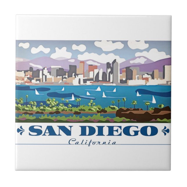 San Diego Skyline Tile (Front)