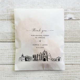 San Diego Skyline Wedding Thank You Favour Bags