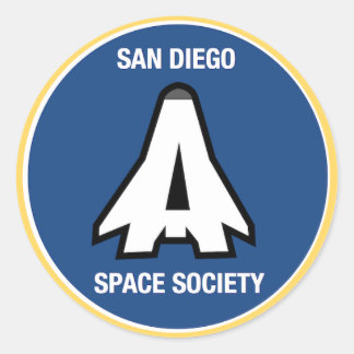 San Diego Space Society circle Classic Round Sticker
