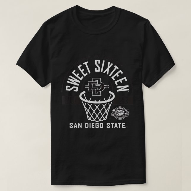 San Diego State Aztecs Sweet 16 2023 Basketball Re T-Shirt (Design Front)