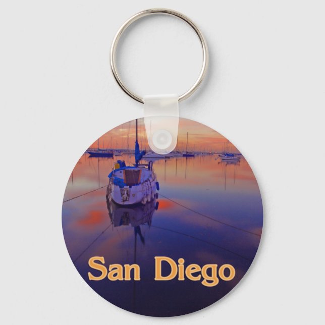 San Diego Sunrise Key Ring (Front)