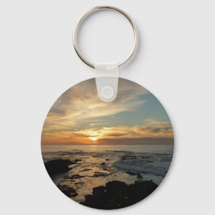 San Diego Sunset I California Seascape Key Ring