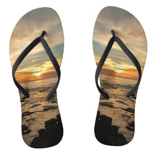 San Diego Sunset I California Seascape Thongs