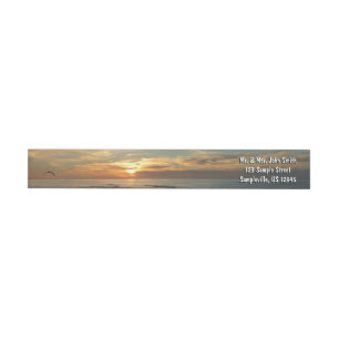 San Diego Sunset I California Seascape Wrap Around Label