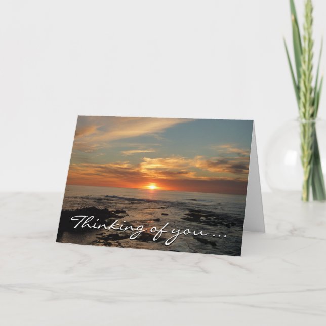 San Diego Sunset II California Seascape Card (Front)