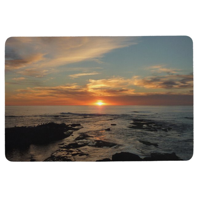 San Diego Sunset II California Seascape Floor Mat (Front)