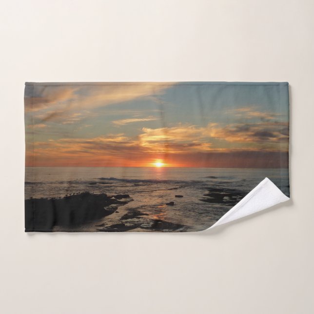 San Diego Sunset II California Seascape Hand Towel (Hand Towel)