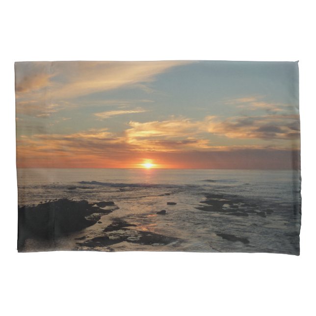 San Diego Sunset II California Seascape Pillowcase (Front)