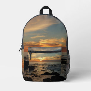 San Diego Sunset II California Seascape Printed Backpack