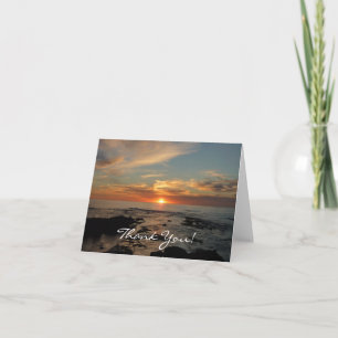 San Diego Sunset II California Seascape Thank You Card