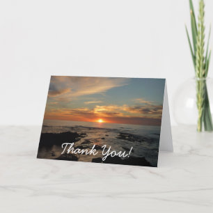 San Diego Sunset II California Seascape Thank You Card