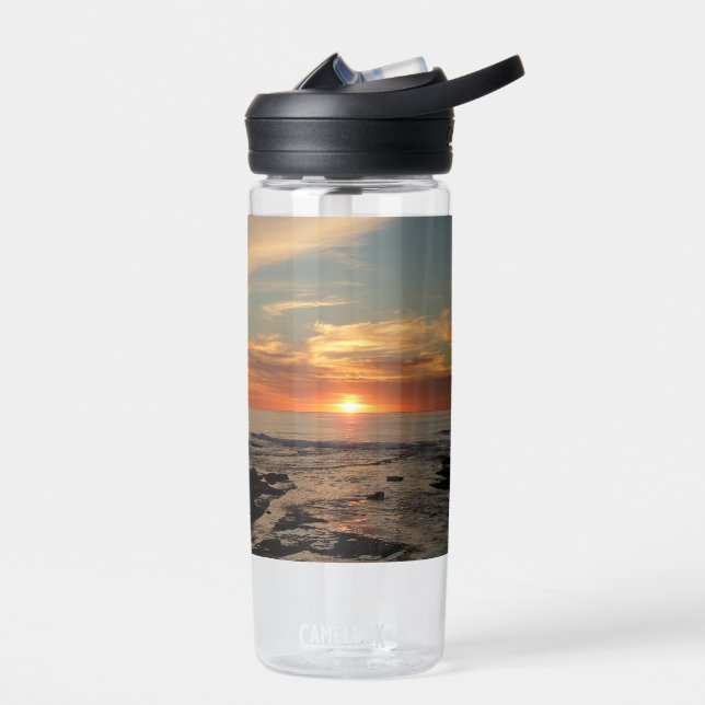 San Diego Sunset II California Seascape Water Bottle (Left)