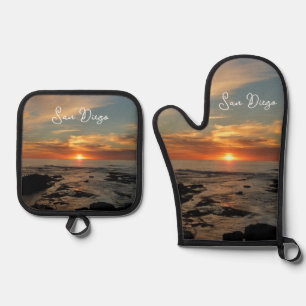 San Diego Sunset II Oven Mitt & Pot Holder Set