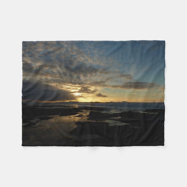 San Diego Sunset III Stunning California Landscape Fleece Blanket (Front (Horizontal))
