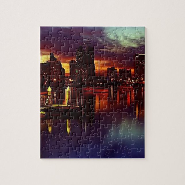 San Diego Sunset Skyline Jigsaw Puzzle (Vertical)