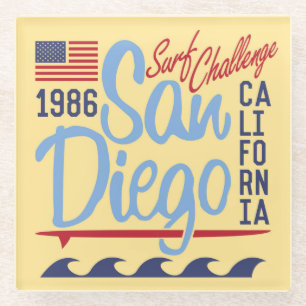 San Diego Surf Challenge 1986 Glass Coaster