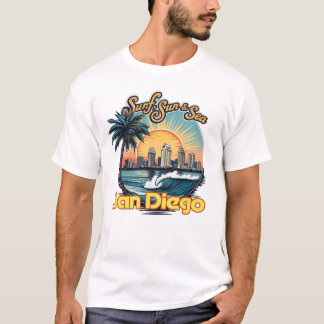 San Diego, “Surf, Sun & Sea" T-Shirt