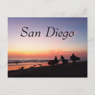 San Diego Surfers Postcard
