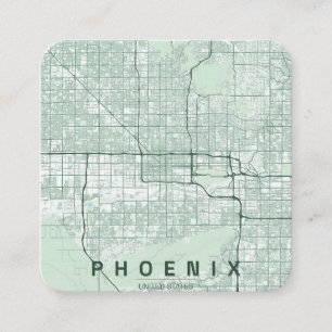 San Diego USA City Map Minimal Design Square Business Card