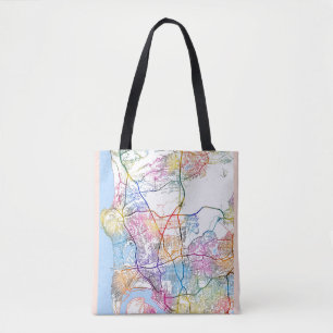 San Diego USA City Map Tote Bag