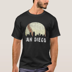 San Diego Vintage Baseball Distressed Gameday Retr T-Shirt