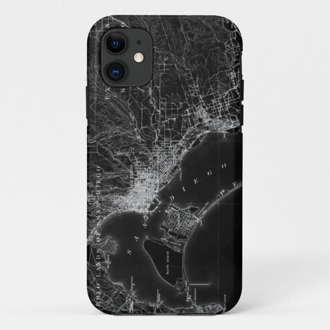 San Diego Vintage Map Case-Mate iPhone Case (Back)