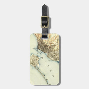 San Diego Vintage Map Luggage Tag