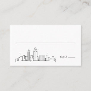 San Diego Wedding Place Cards Front and Back