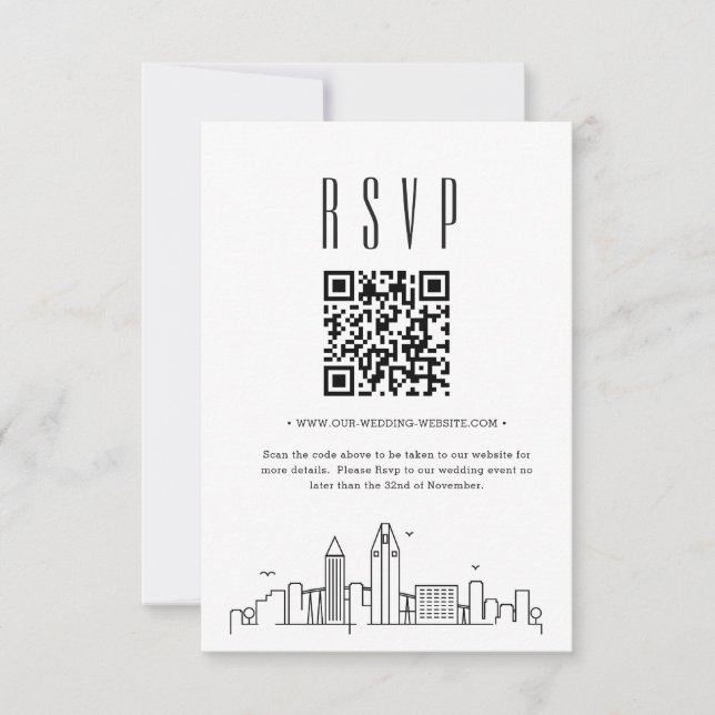 San Diego Wedding QR code RSVP (Front)