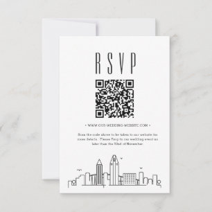 San Diego Wedding QR code RSVP Card