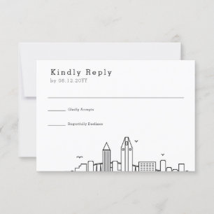 San Diego Wedding   Stylised Skyline RSVP
