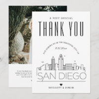 San Diego Wedding | Thank You + Photo Card