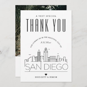 San Diego Wedding Thank You + Photo Card