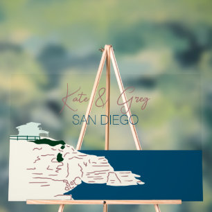 San Diego Wedding Welcome Acrylic Sign