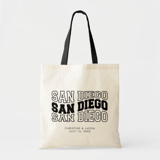 San Diego Wedding Welcome Tote Bag (Front)