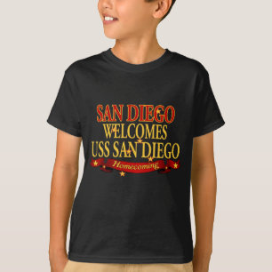 San Diego Welcomes USS San Diego T-Shirt