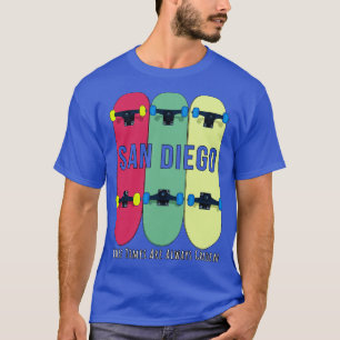 San Diego Where Times are Always Golden Skateboard T-Shirt