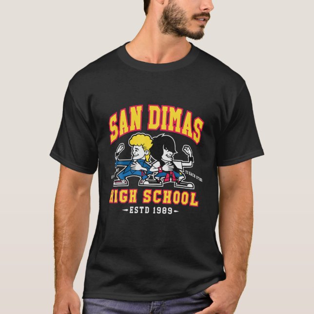 San Dimas High School Classic Movie Celebrate St P T-Shirt (Front)