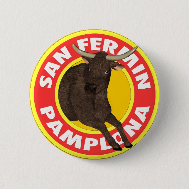 San Fermin de Pamplona 6 Cm Round Badge (Front)
