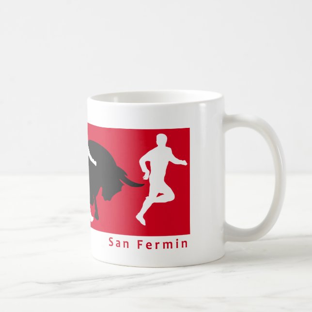 San Fermin, Pamplona: running with the bulls, Coffee Mug (Right)