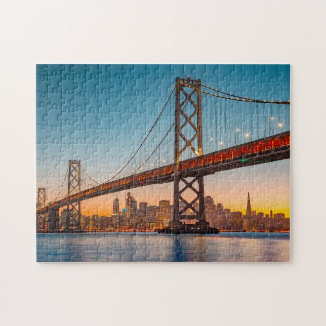 San Fran Bridge San Fran Skyline San Fran Bay Brid Jigsaw Puzzle (Horizontal)