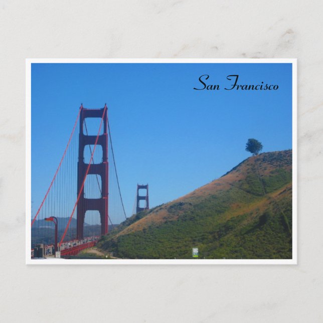 san fran golden gate border postcard (Front)