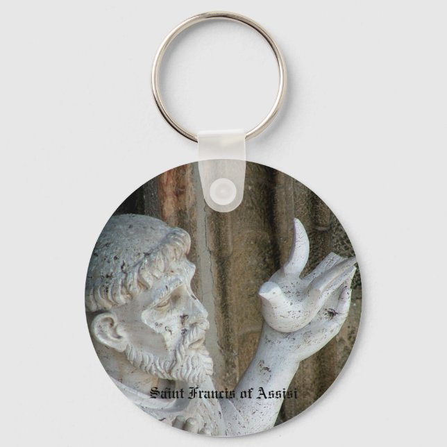 San Francis and the dove Key Ring (Front)
