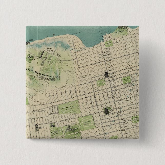 San Francisco 15 Cm Square Badge (Front)