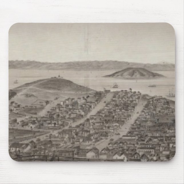 San Francisco, 1862 from Russian Hill Mouse Pad (Front)