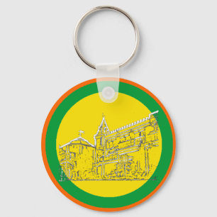 San Francisco 1986 art The MUSEUM Zazzle Drawing Key Ring